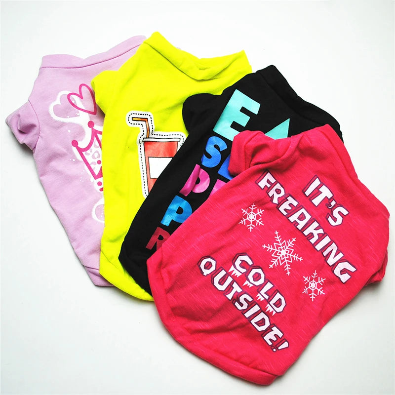 Fashionable pet clothes cute dog vest shirt dog costume