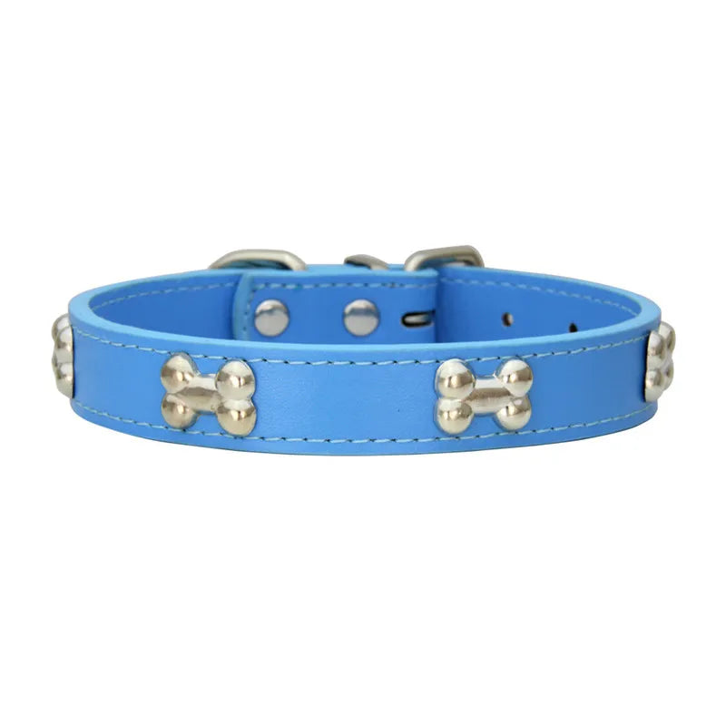 Leather Durable Pet Dog Collars for Small & Large Dog