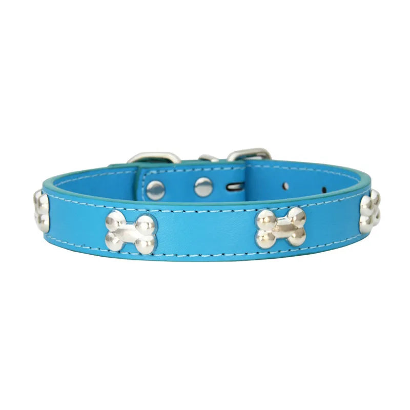 Leather Durable Pet Dog Collars for Small & Large Dog