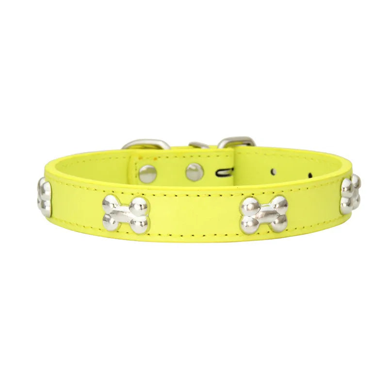 Leather Durable Pet Dog Collars for Small & Large Dog