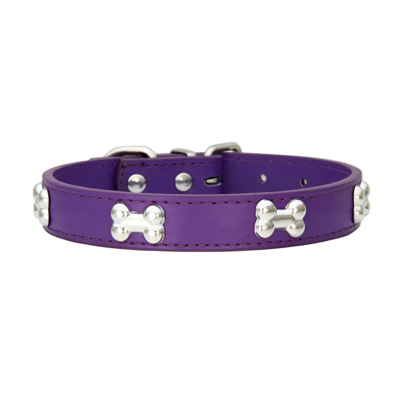 Leather Durable Pet Dog Collars for Small & Large Dog