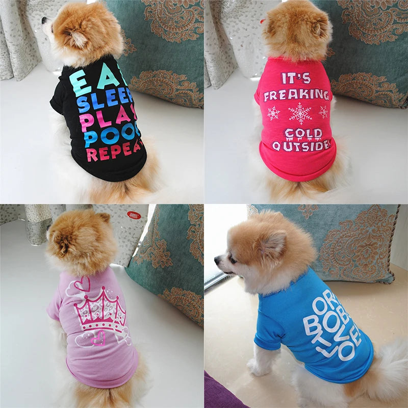 Fashionable pet clothes cute dog vest shirt dog costume