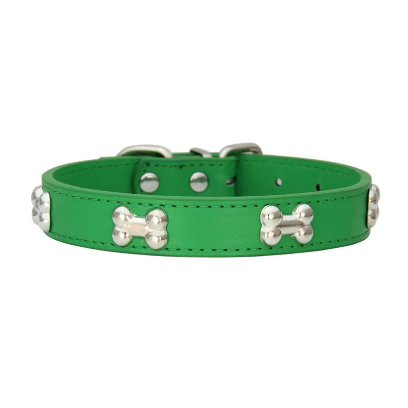 Leather Durable Pet Dog Collars for Small & Large Dog