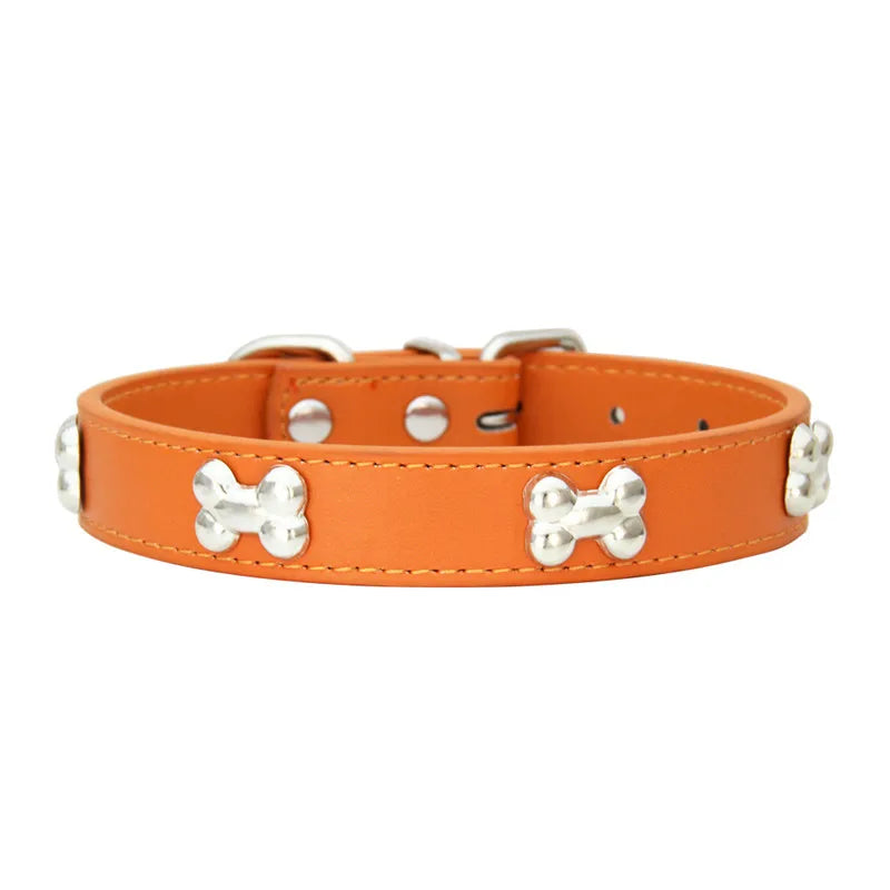 Leather Durable Pet Dog Collars for Small & Large Dog