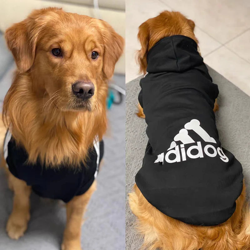 Hooded Adidog Pet Dog Clothes for Small Medium Big Large Dogs