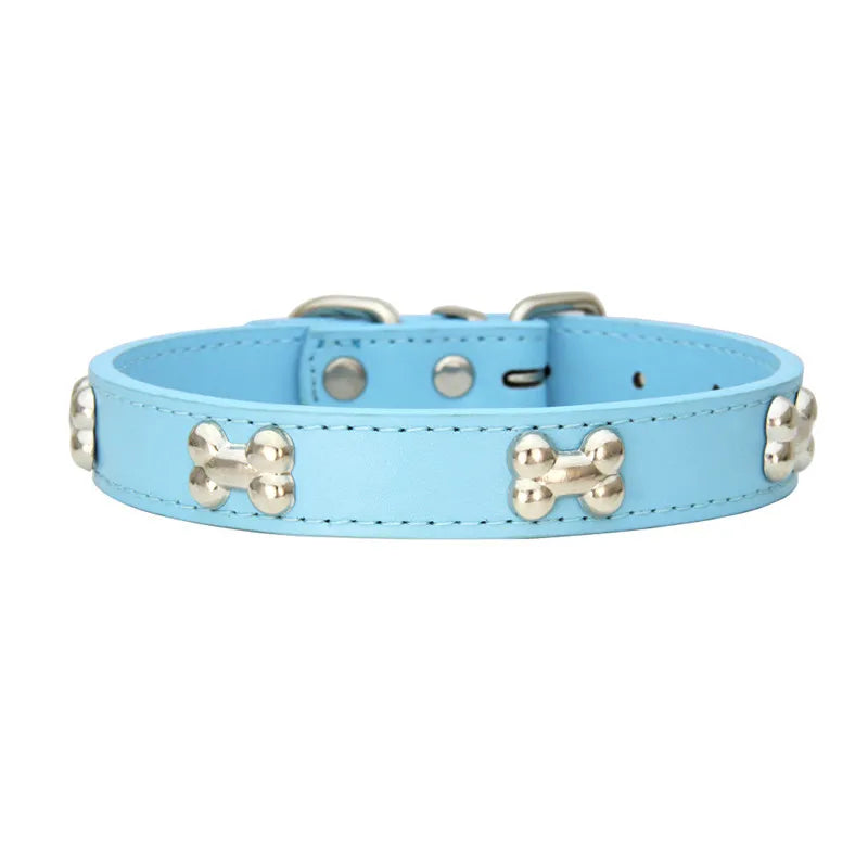 Leather Durable Pet Dog Collars for Small & Large Dog