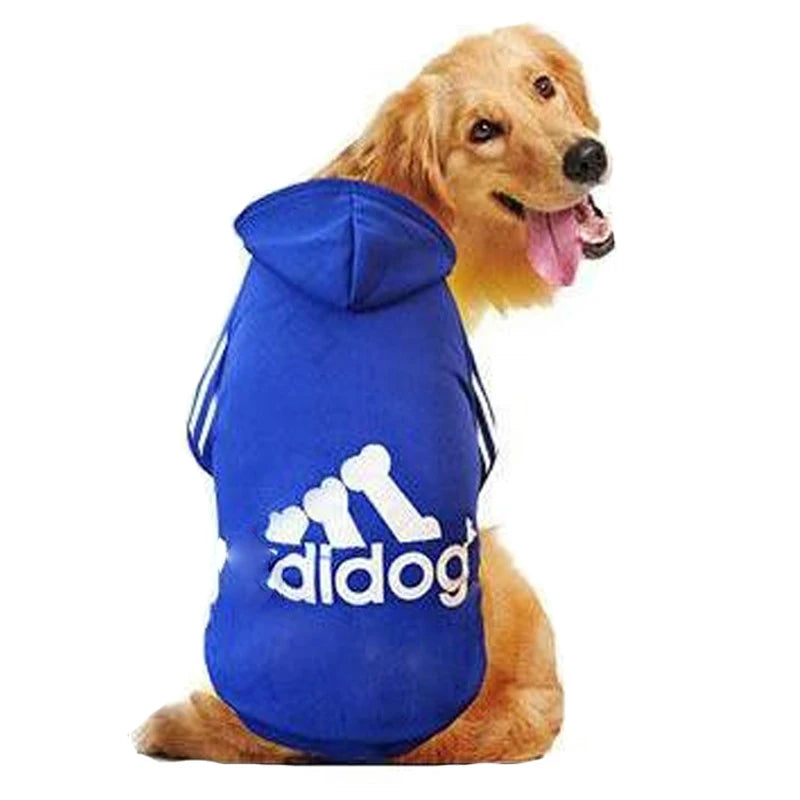 Hooded Adidog Pet Dog Clothes for Small Medium Big Large Dogs