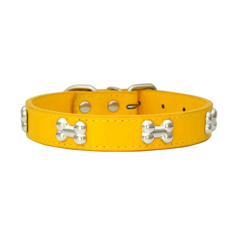 Leather Durable Pet Dog Collars for Small & Large Dog
