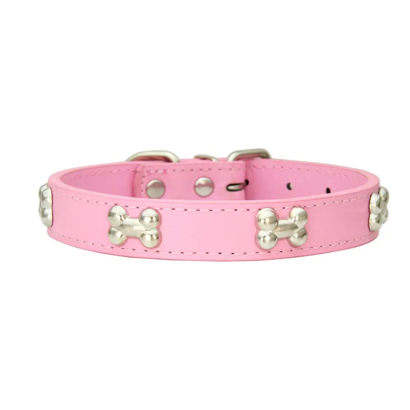 Leather Durable Pet Dog Collars for Small & Large Dog