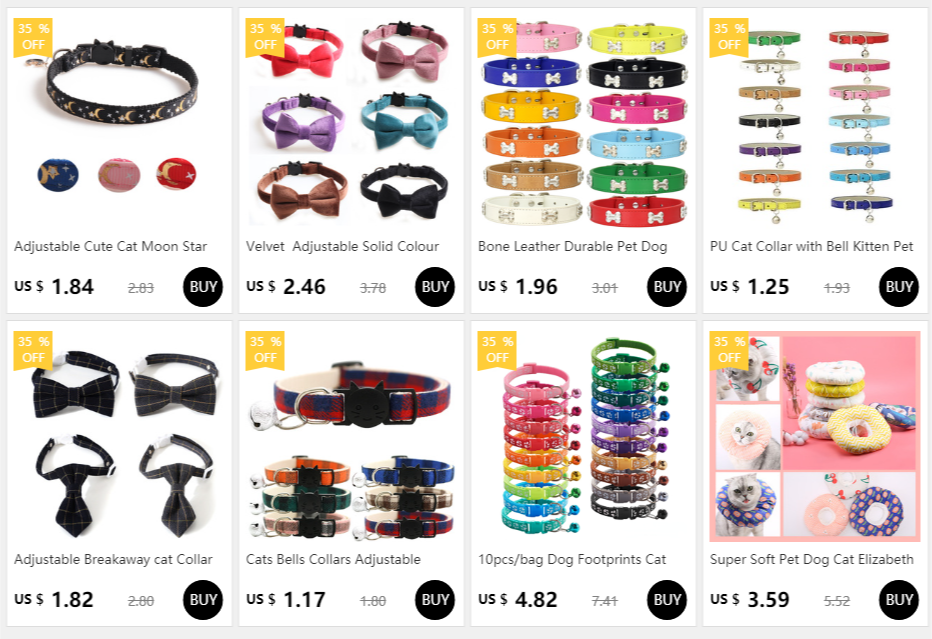 Leather Durable Pet Dog Collars for Small & Large Dog