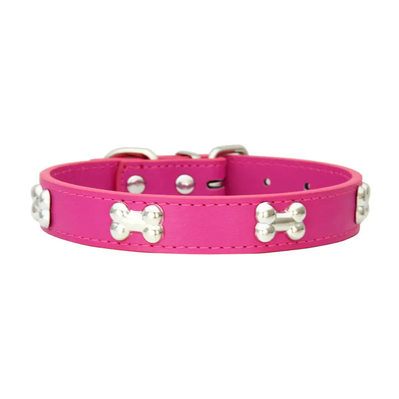 Leather Durable Pet Dog Collars for Small & Large Dog