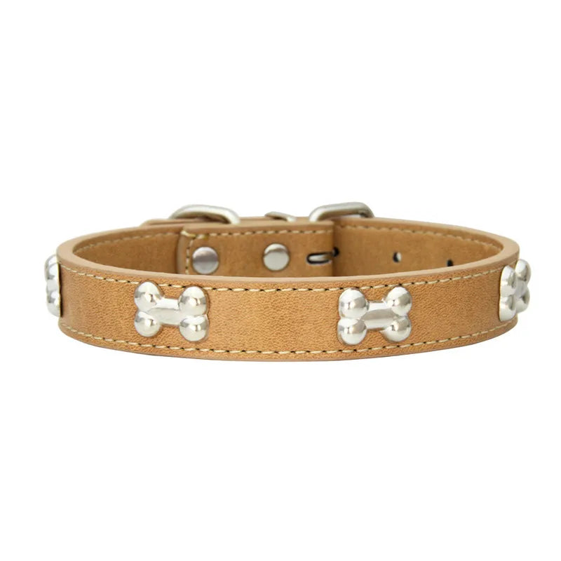 Leather Durable Pet Dog Collars for Small & Large Dog