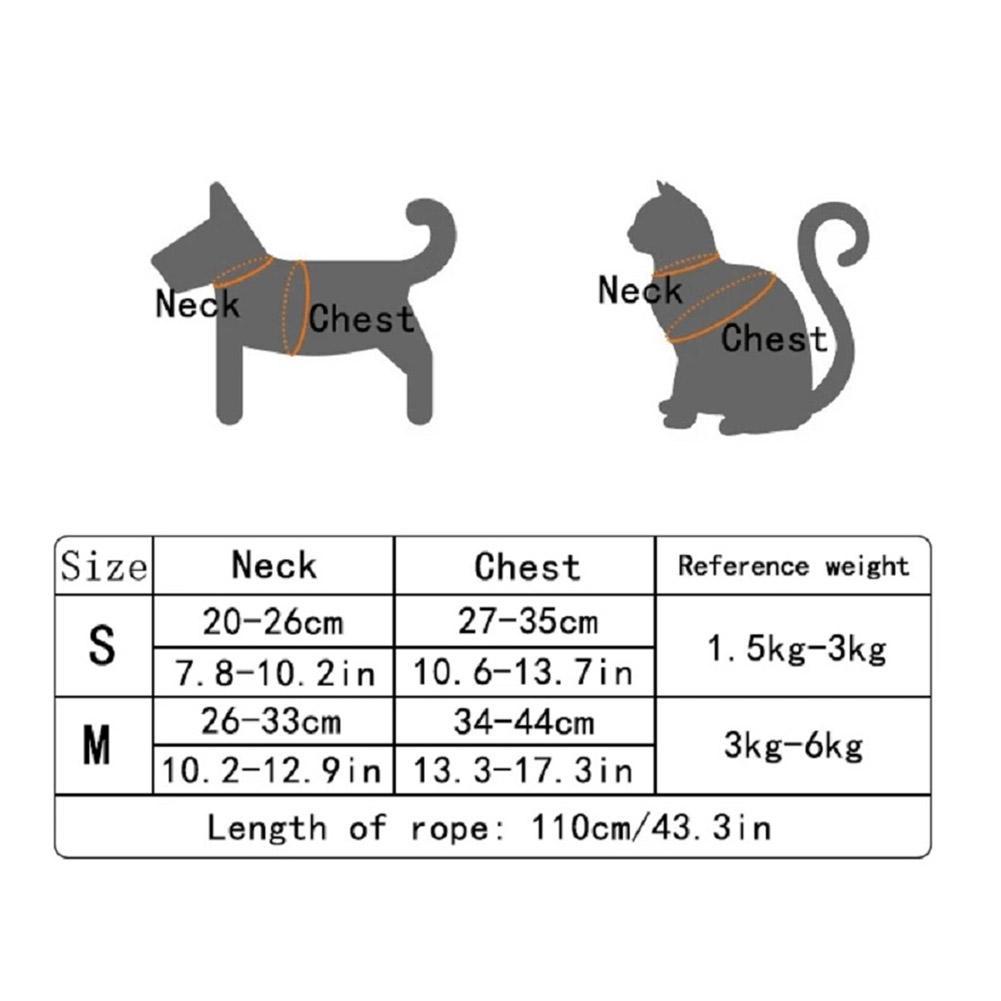 Lovely Small Pet Vest Chest Strap Dog Leash Traction Rope.