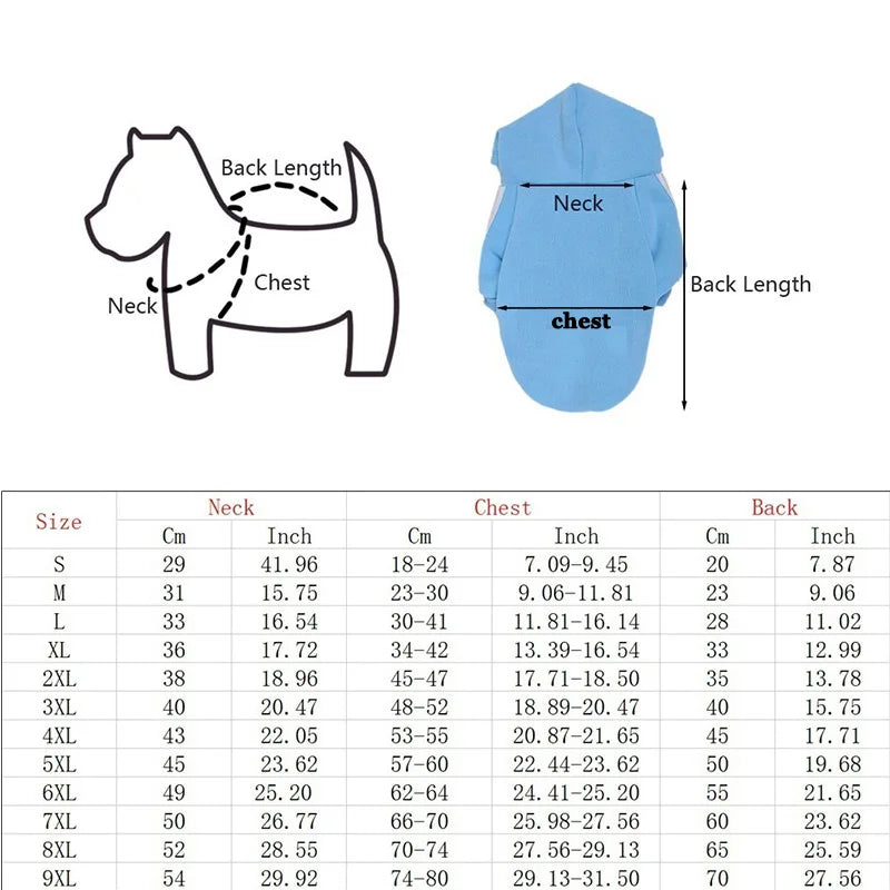 Hooded Adidog Pet Dog Clothes for Small Medium Big Large Dogs