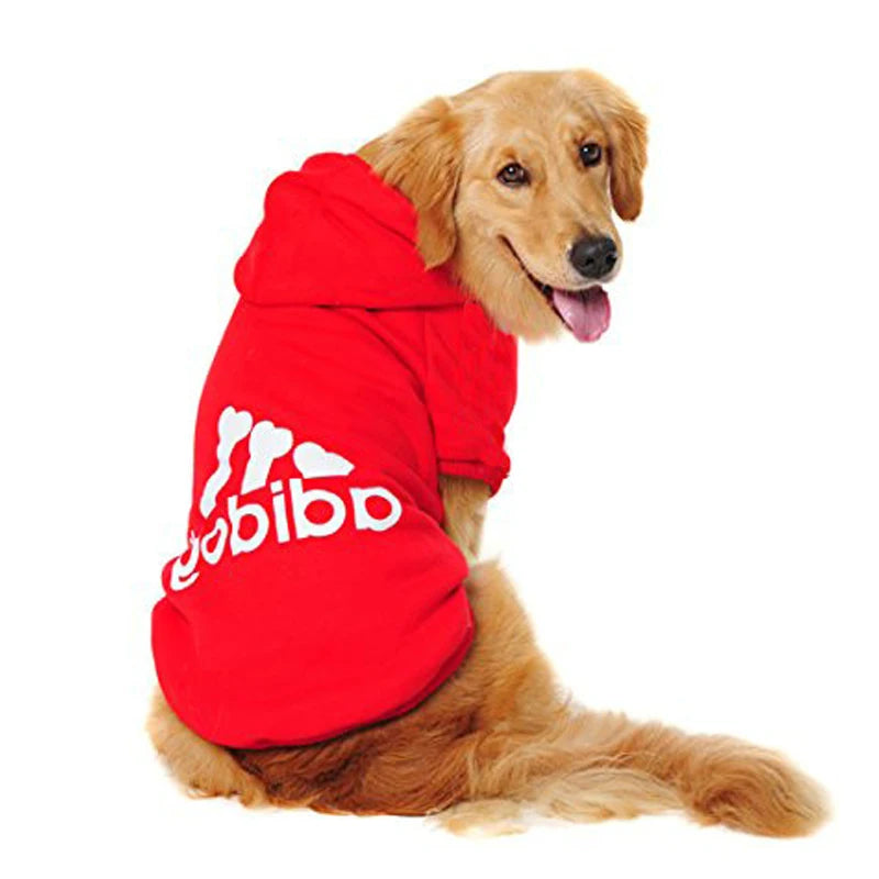 Hooded Adidog Pet Dog Clothes for Small Medium Big Large Dogs