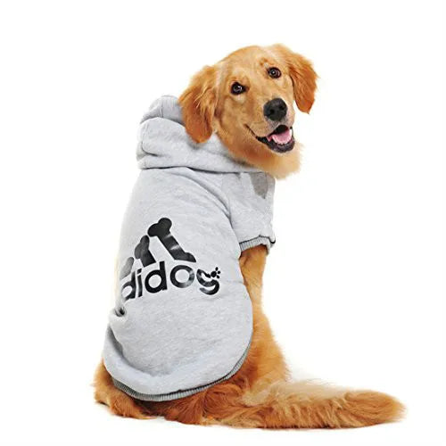 Hooded Adidog Pet Dog Clothes for Small Medium Big Large Dogs