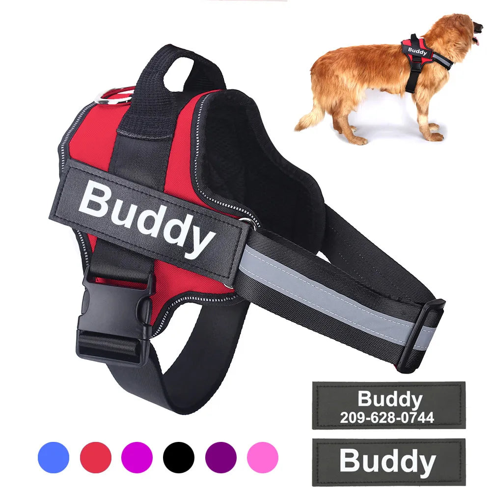 Personalized Dog Harness NO PULL Reflective Breathable.