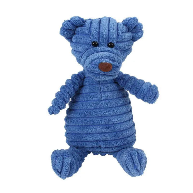 Plush Dog Toy Animals Shape Bite Resistant Squeaky Toys
