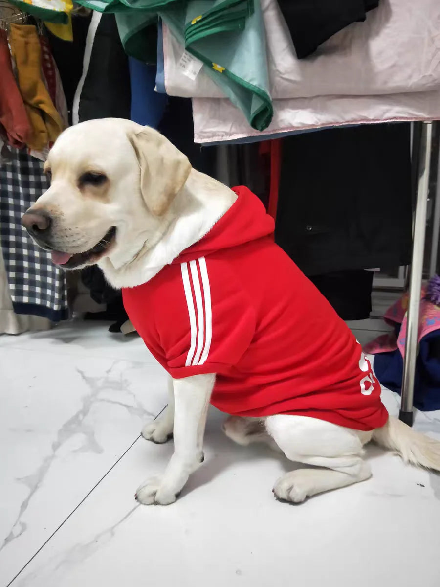 Hooded Adidog Pet Dog Clothes for Small Medium Big Large Dogs