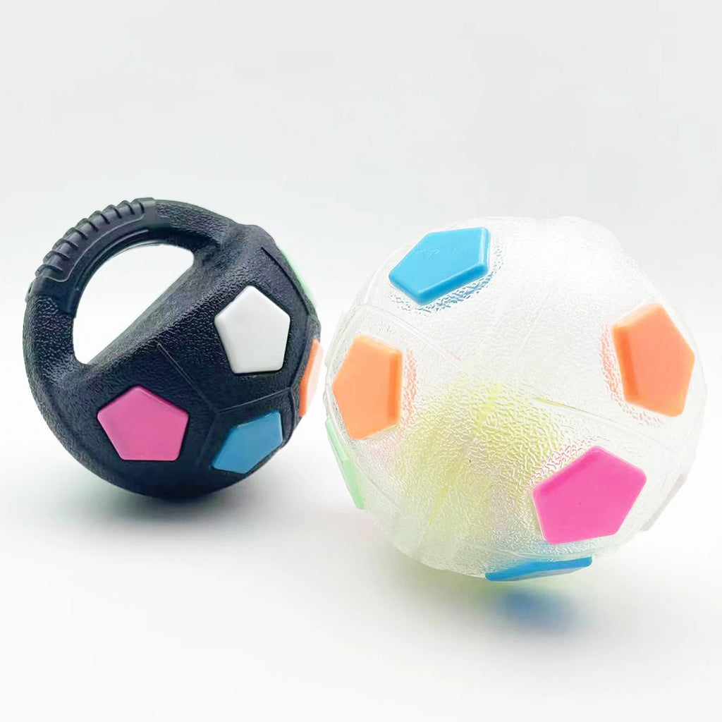 Dog Calming Ball with Handle Pet Dog Football Shape Toy.
