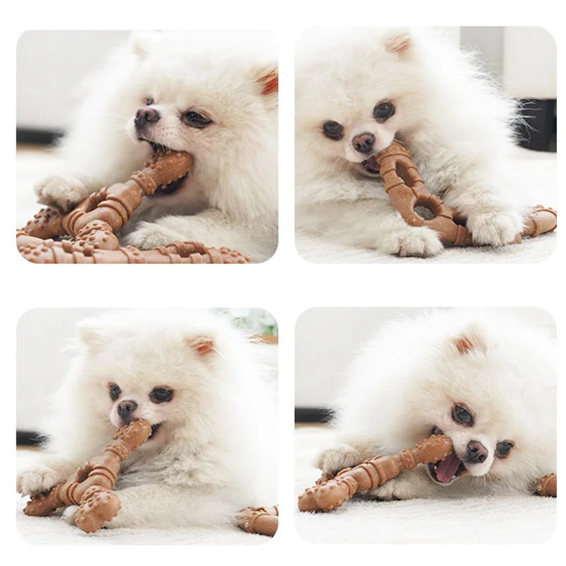 1pcs Natural Safety Plastic Dog Chewing Toy Simulated Bone