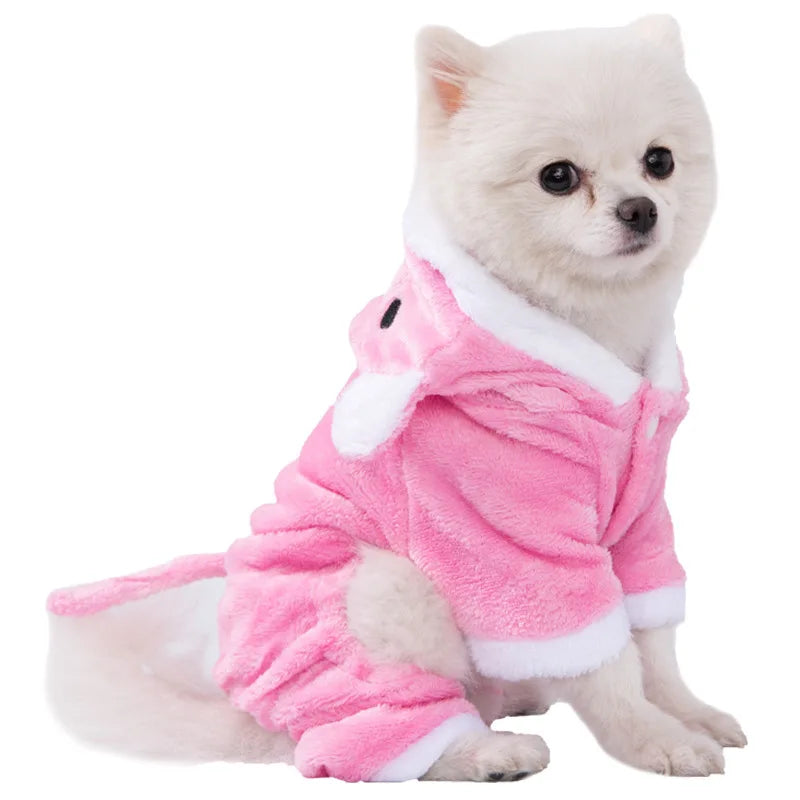 Pet Dog Clothes Soft Warm Fleece Dogs Jumpsuits