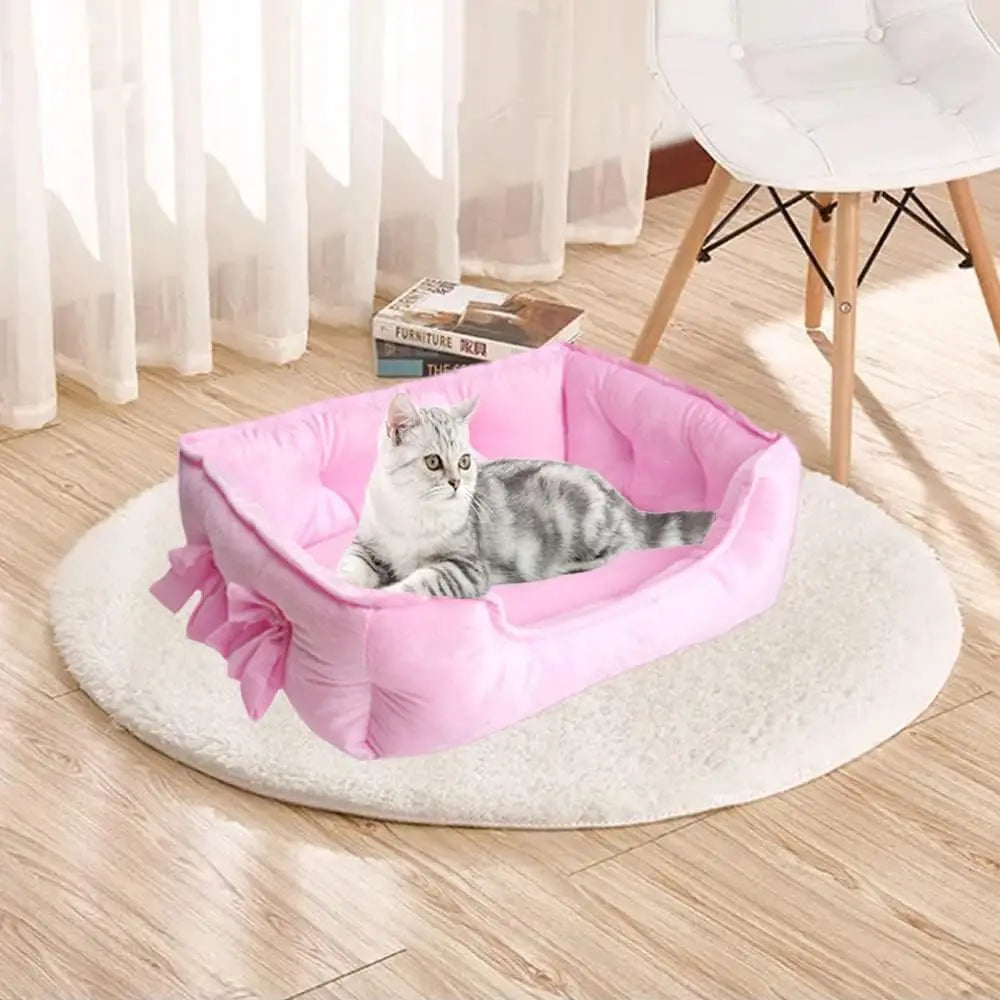 Princess Dog Bed Pink Puppy Couch for Small Dogs Breathable