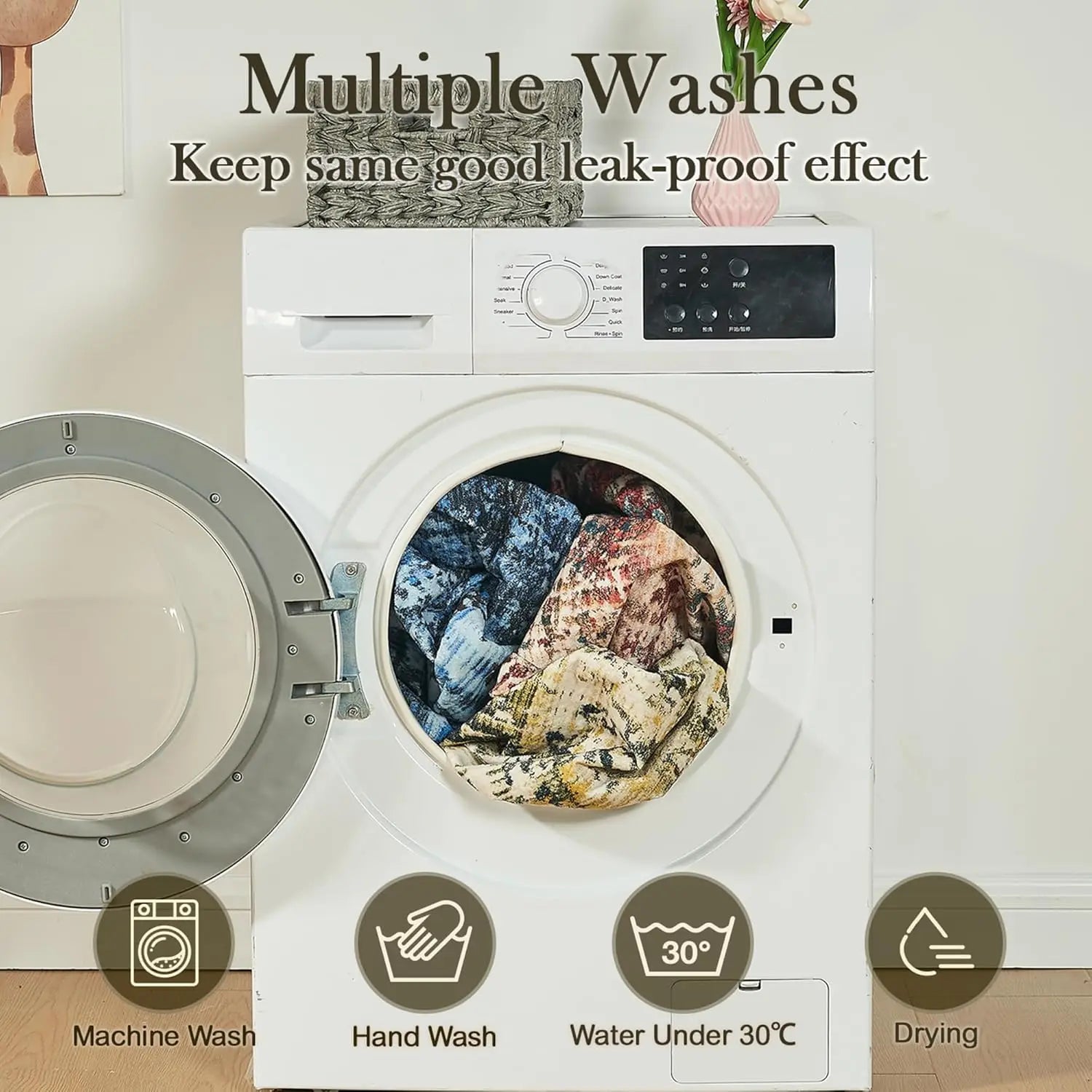 Washable Reusable Dog Pee Pads, 72x72 Inch Super Absorbent