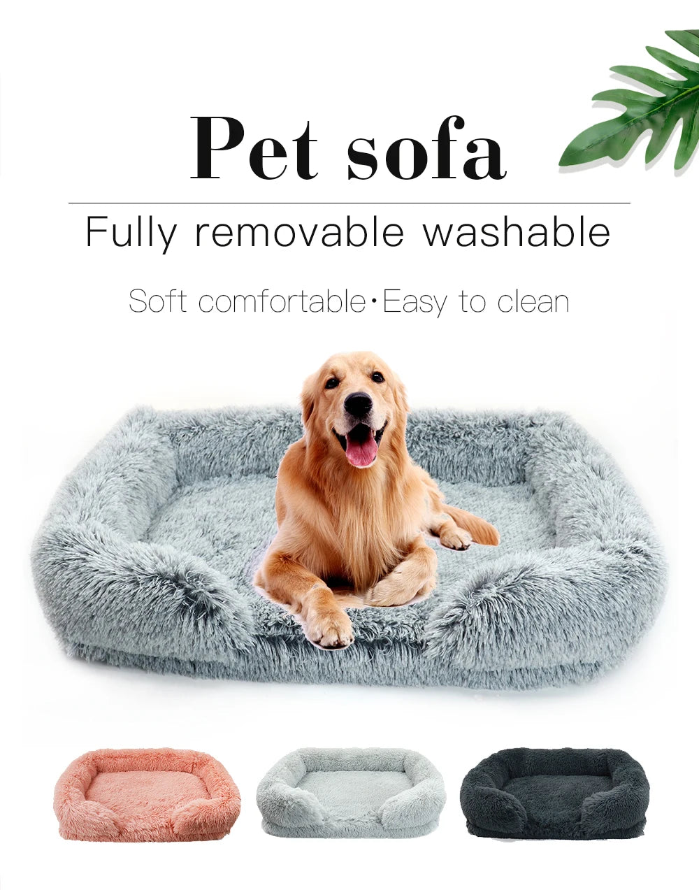 Thickened orthopedic dog bed for large dogs.