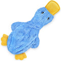 Interactive squeaky dog chew toy, crinkle duck