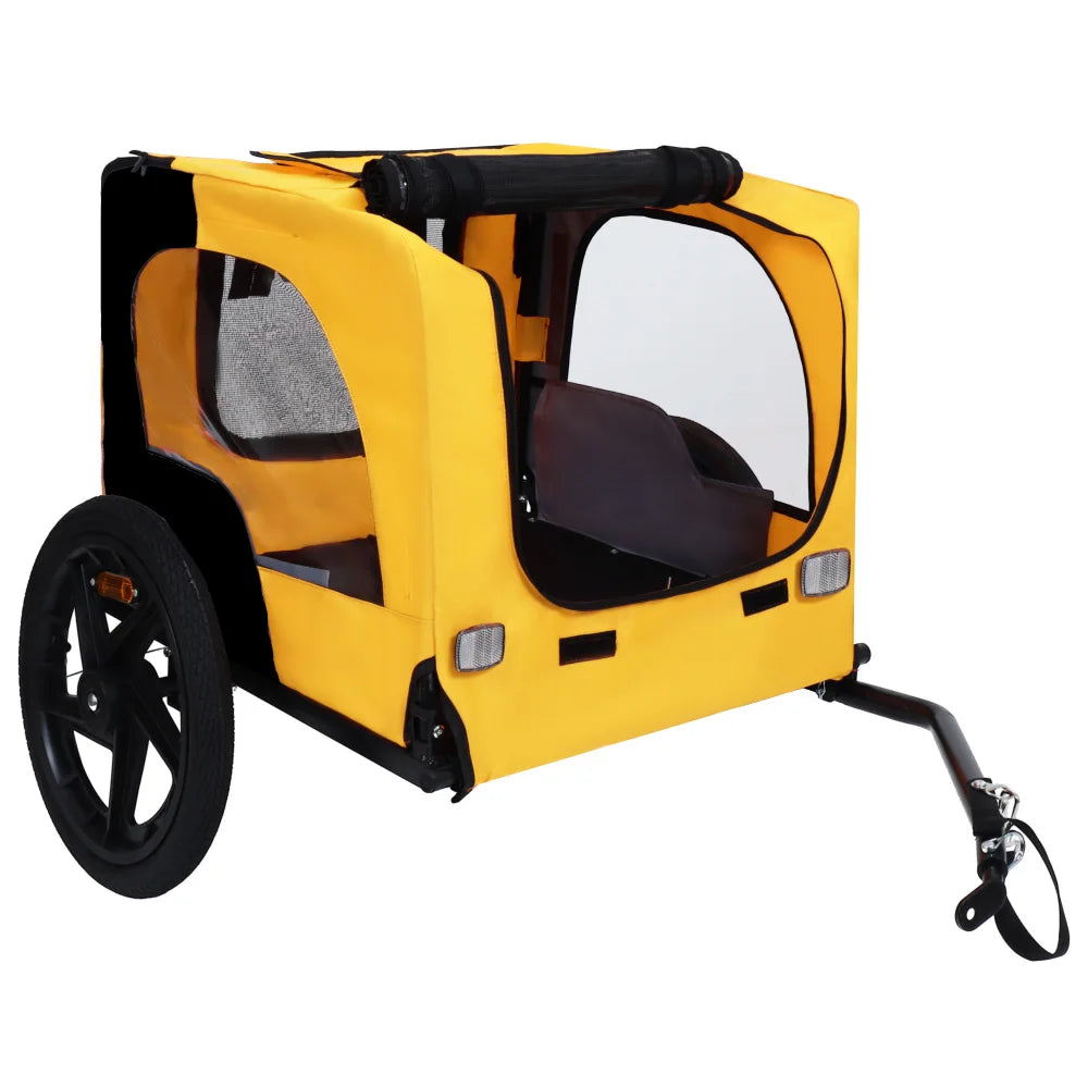 Pet Bike Trailer Dog Cart for Bicycle Easy Folding Frame Quick Release