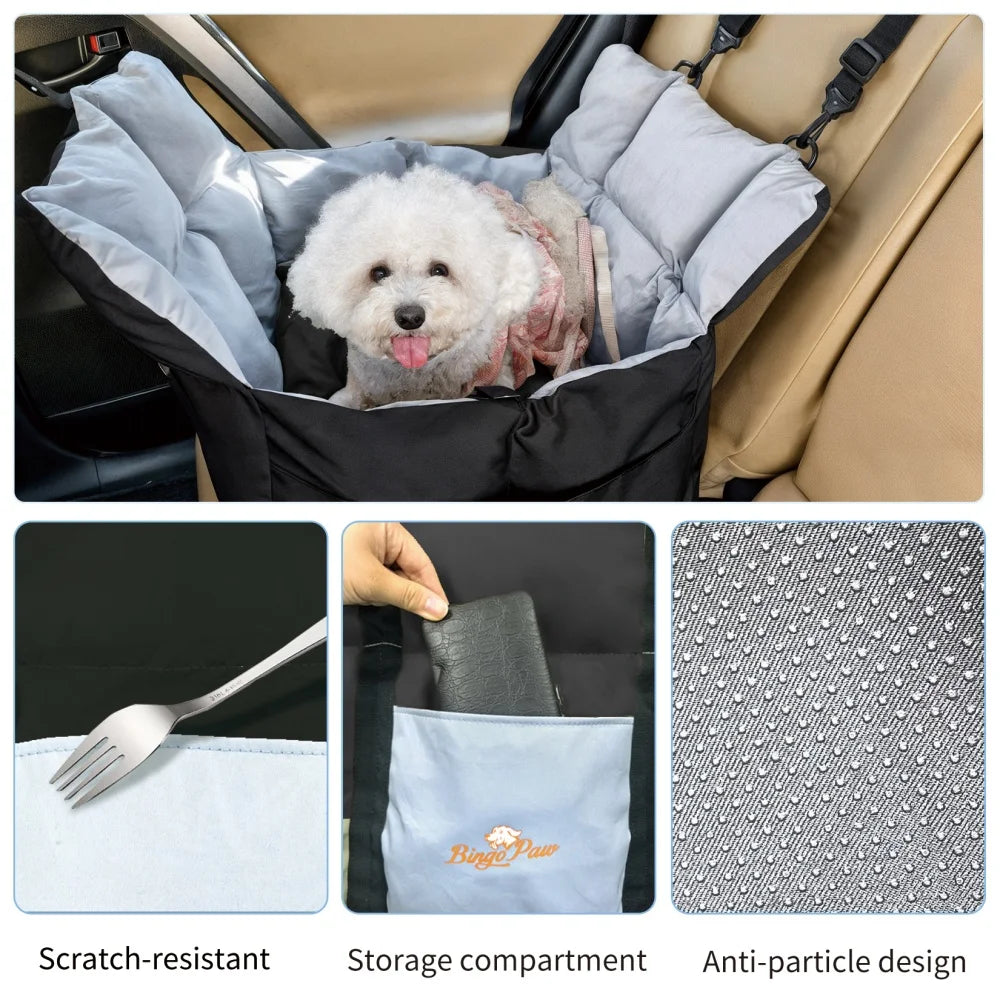 Portable Dog Car Seat Pet Puppy Booster Travel Bed