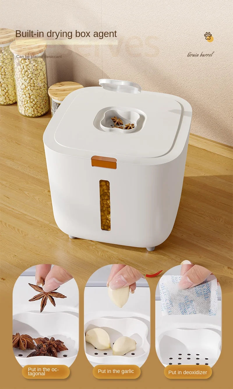 Pet Food Storage Barrel Large Storage Barrel Food Sealed Moisture-proof.