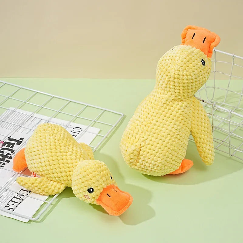 Plush Companion Sleeping Duck Dog Toys for Small Large Dogs