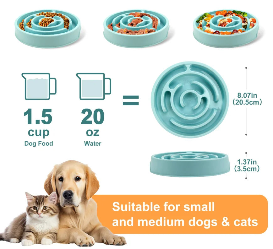 Healthy Eating Slow Feeder Pet Bowl - Non-Slip Maze Design