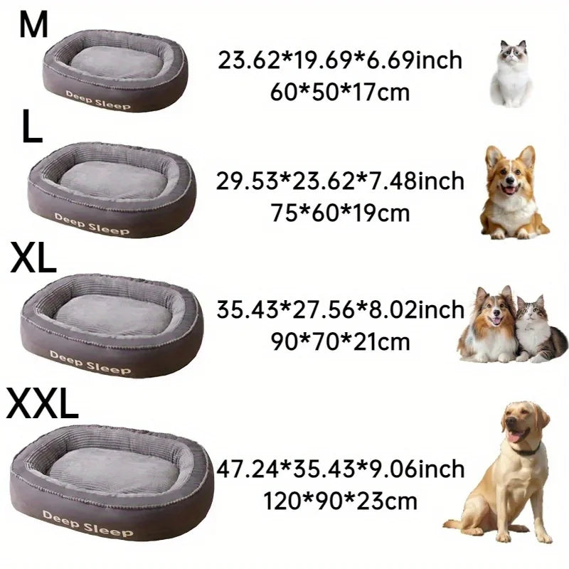 Pet Bed Comfortable Donut Round Dog Kennel Soft Washable