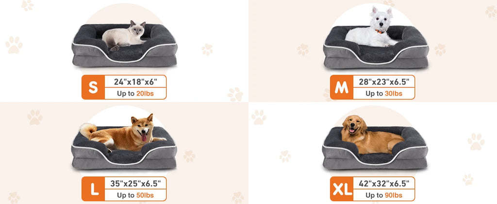 JHK Orthopedic Dog Bed Memory Foam Pet Bed for Small Dogs