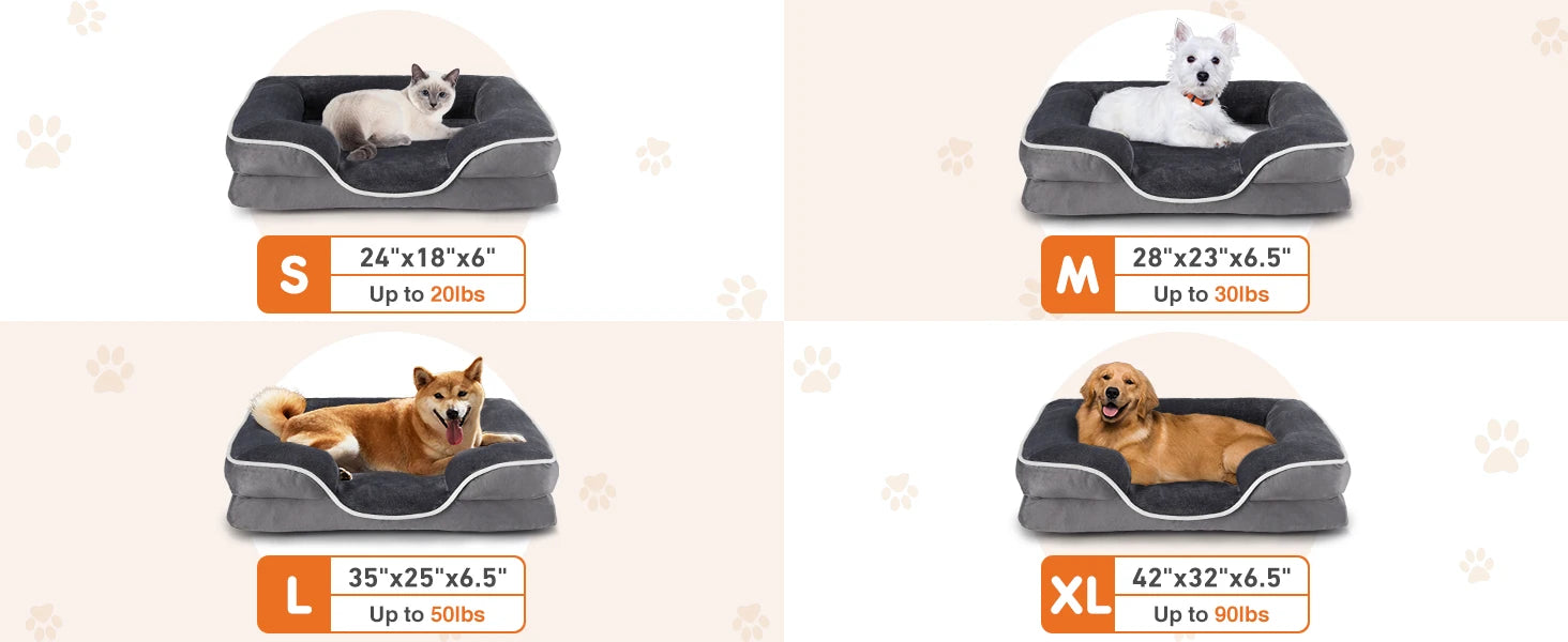 JHK Orthopedic Dog Bed Memory Foam Pet Bed for Small Dogs