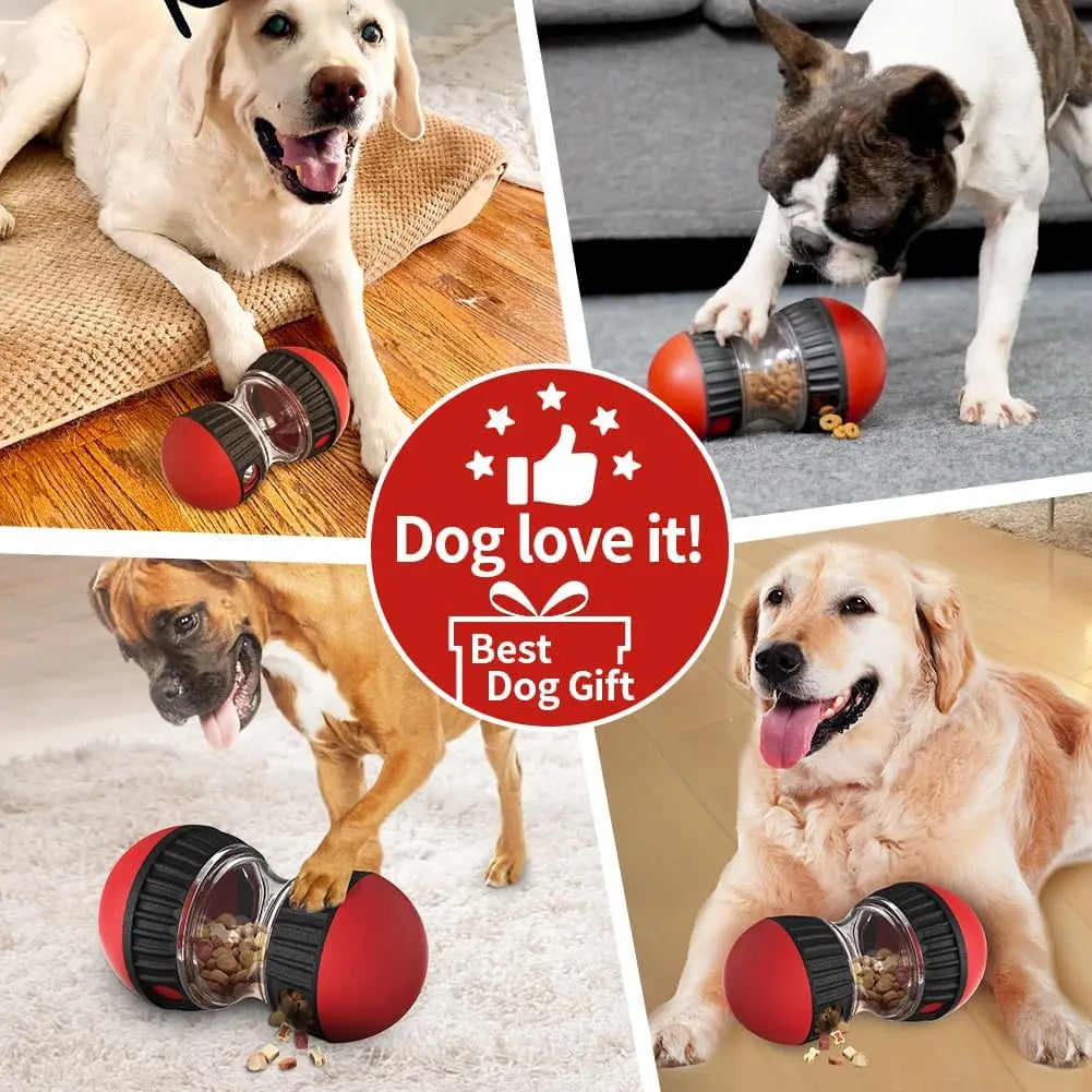 Dog Puzzle Toy Elliptical Track Rolling Increase Intelligence Ball