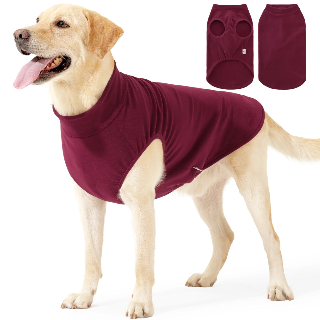 Fleece Dog Sweater,Stretchy Pullover Soft Dog Jacket,Lightweight