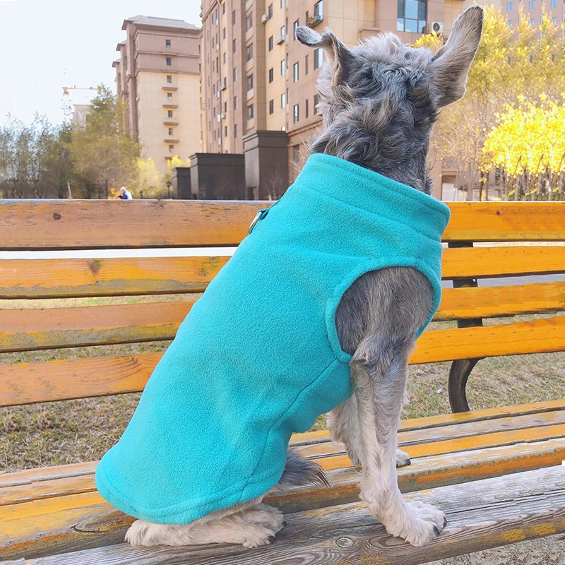 Warm Fleece Dogs Clothes Pet Dog Jacket Vest With D-Ring For Small Dog