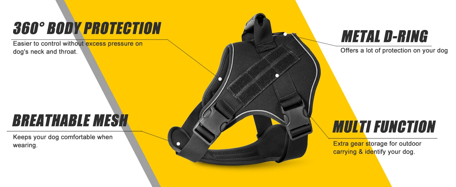 Tactical Dog Harness Doberman Pinscher Pet Training Vest