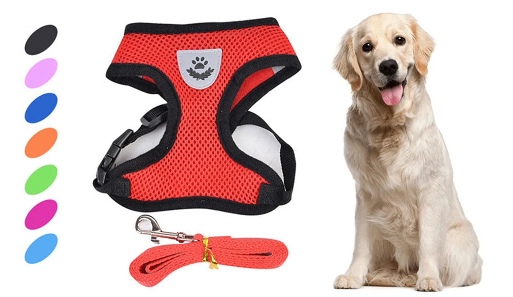 Cat Dog Harness With Lead Leash Kitten Puppy Outdoor Walking Collar Harness Adjustable Vest For Small Medium Pet Accessories