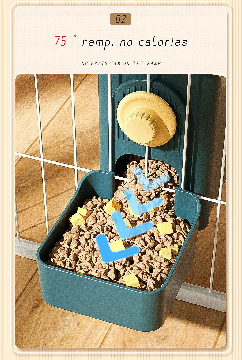 Automatic Pet Bowls Cage Hanging Feeder