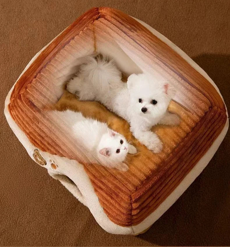 Cute Pet House with Foldable Soft Pet Bed Detachable Washable