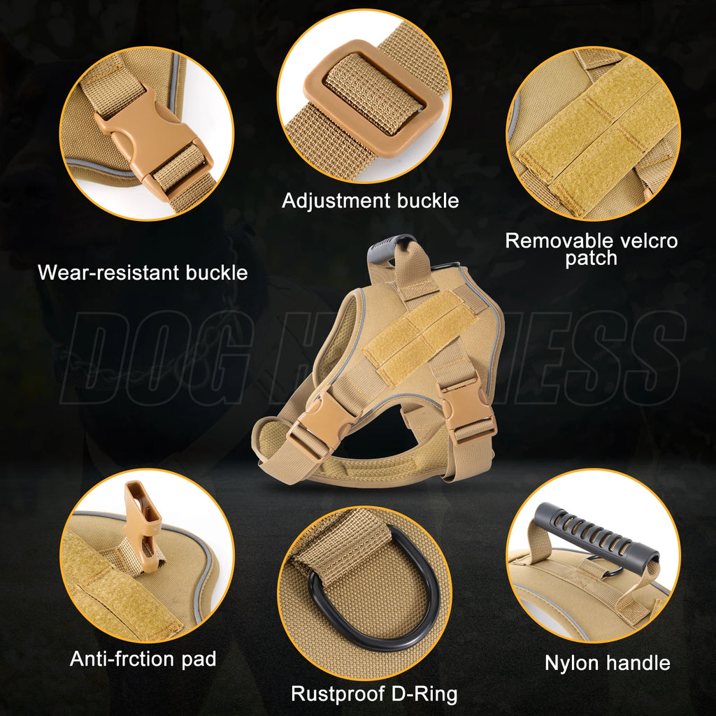Tactical Dog Harness Doberman Pinscher Pet Training Vest