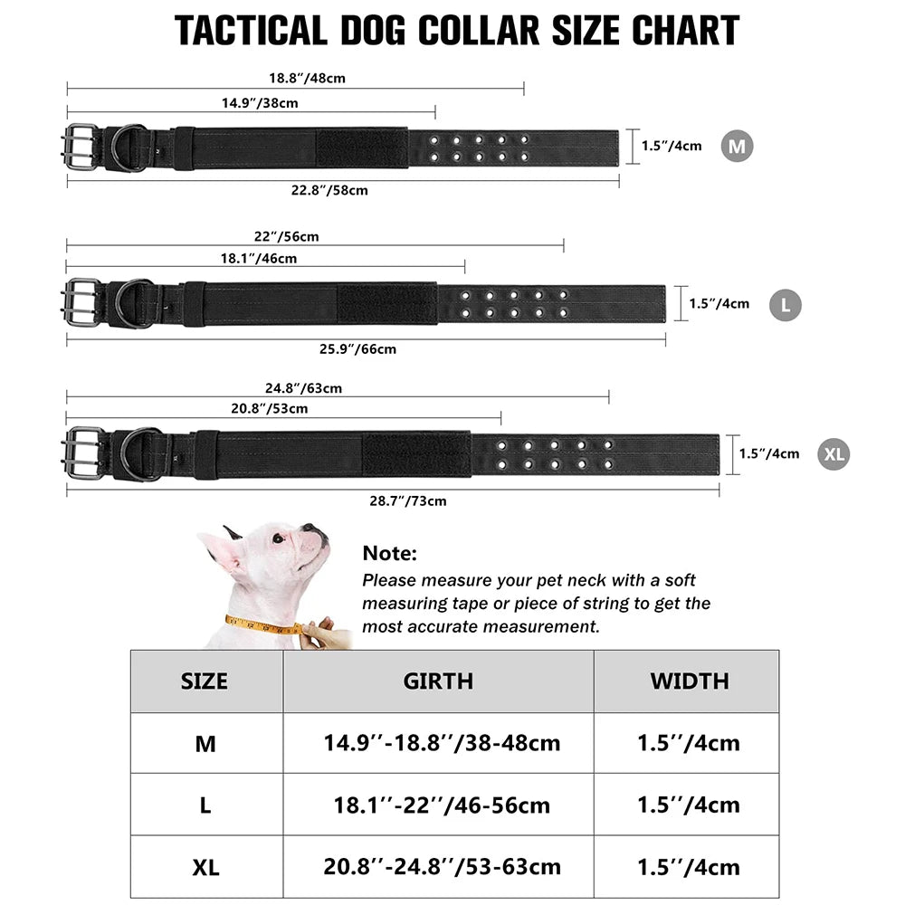 Tactical Dog Collar 1pc Durable Nylon Military Collars