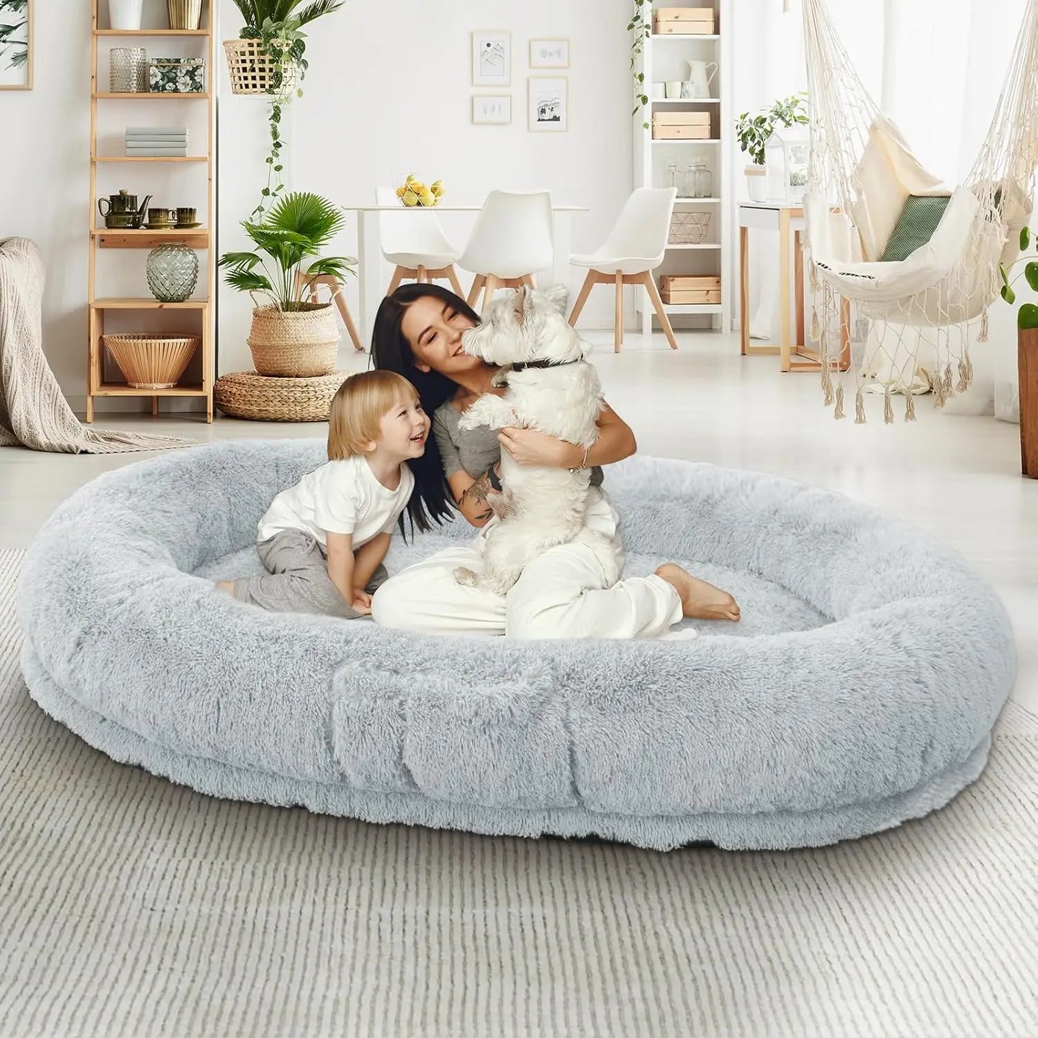 Human & Dog Bed Fits People & Pets, Washable.