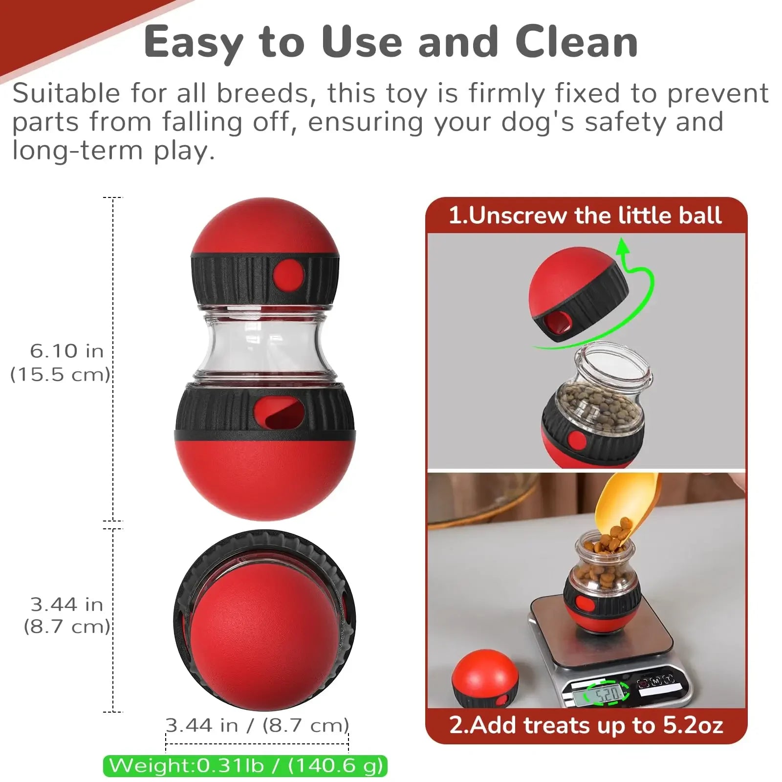 Dog Puzzle Toy Elliptical Track Rolling Increase Intelligence Ball