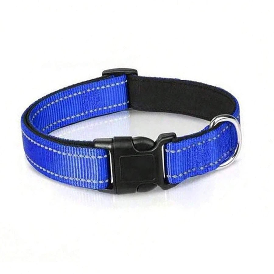 Reflective Dog Collar Soft Padded Breathable Safety Stripes